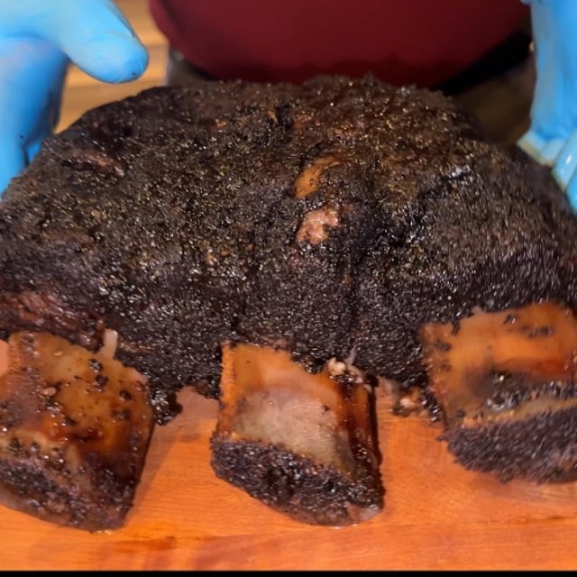 Smoked Dino Ribs Rack (3 Bones) - (24 Hr Preorder Min).