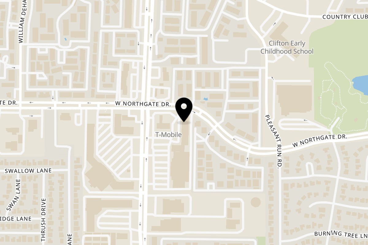 Map showing the location of Halal Cuts Taco Restaurant and Meat Shop on 3642 N Belt Line Rd in Irving
